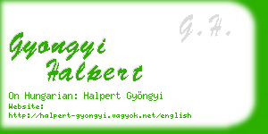 gyongyi halpert business card